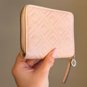 Tory Burch Blush Quilted Wallet